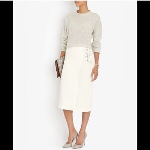 Alc a.l.c. Clint Midi Skirt Buckles White‎ 4